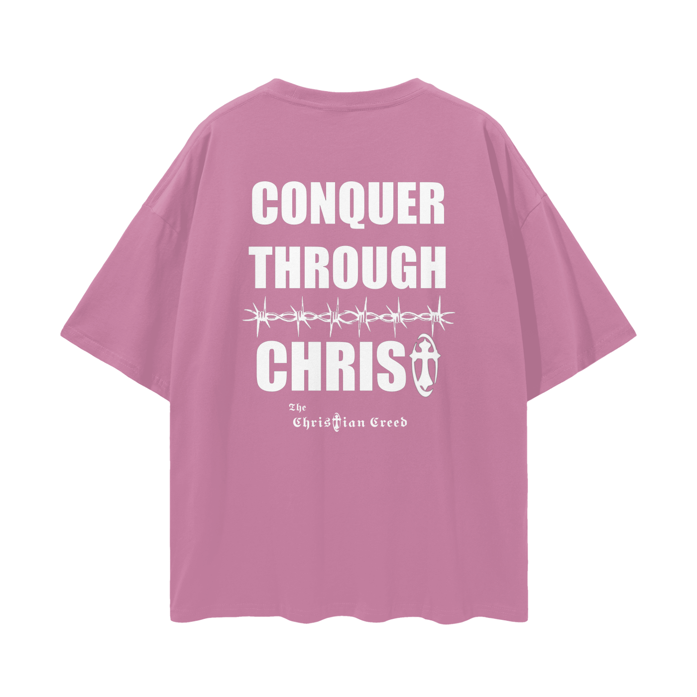 TCC "CONQUER" Deep Drop Shoulder Tee