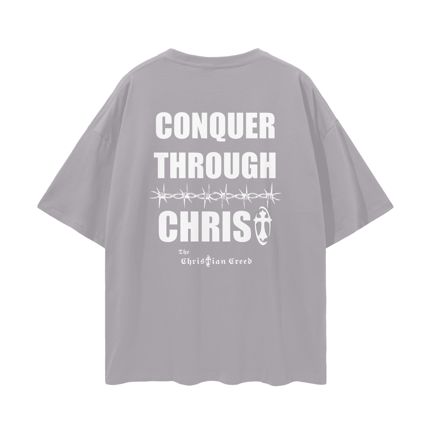 TCC "CONQUER" Deep Drop Shoulder Tee