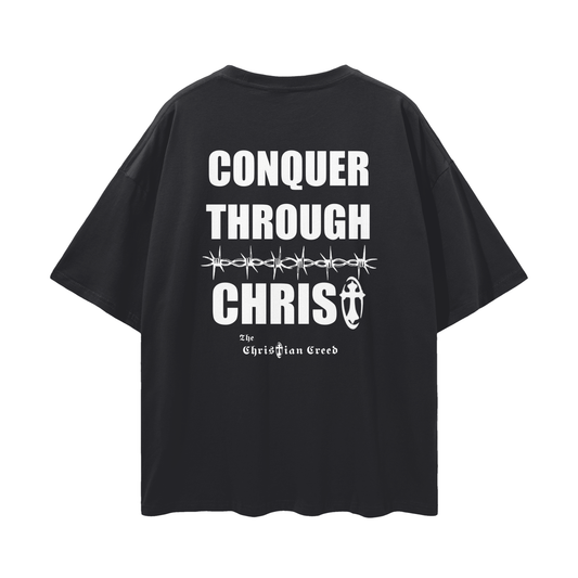 TCC "CONQUER" Deep Drop Shoulder Tee