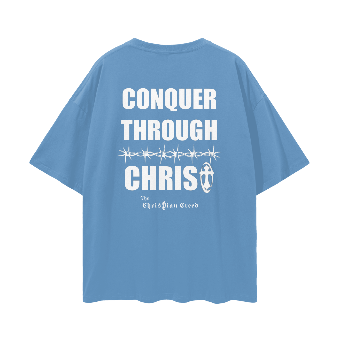 TCC "CONQUER" Deep Drop Shoulder Tee